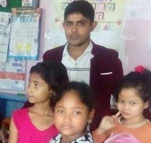 Rajan Khanal with NLN children